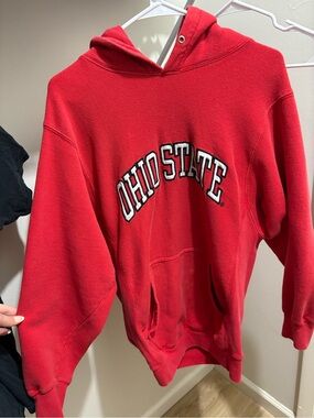 Steve & Barry's Red Ohio State Hooded Sweatshirt